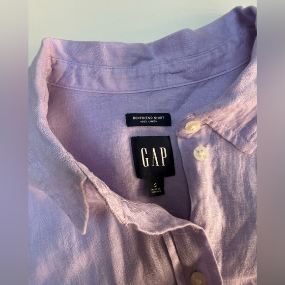 Gap Boyfriend Shirt, purple - Picture 3 of 3